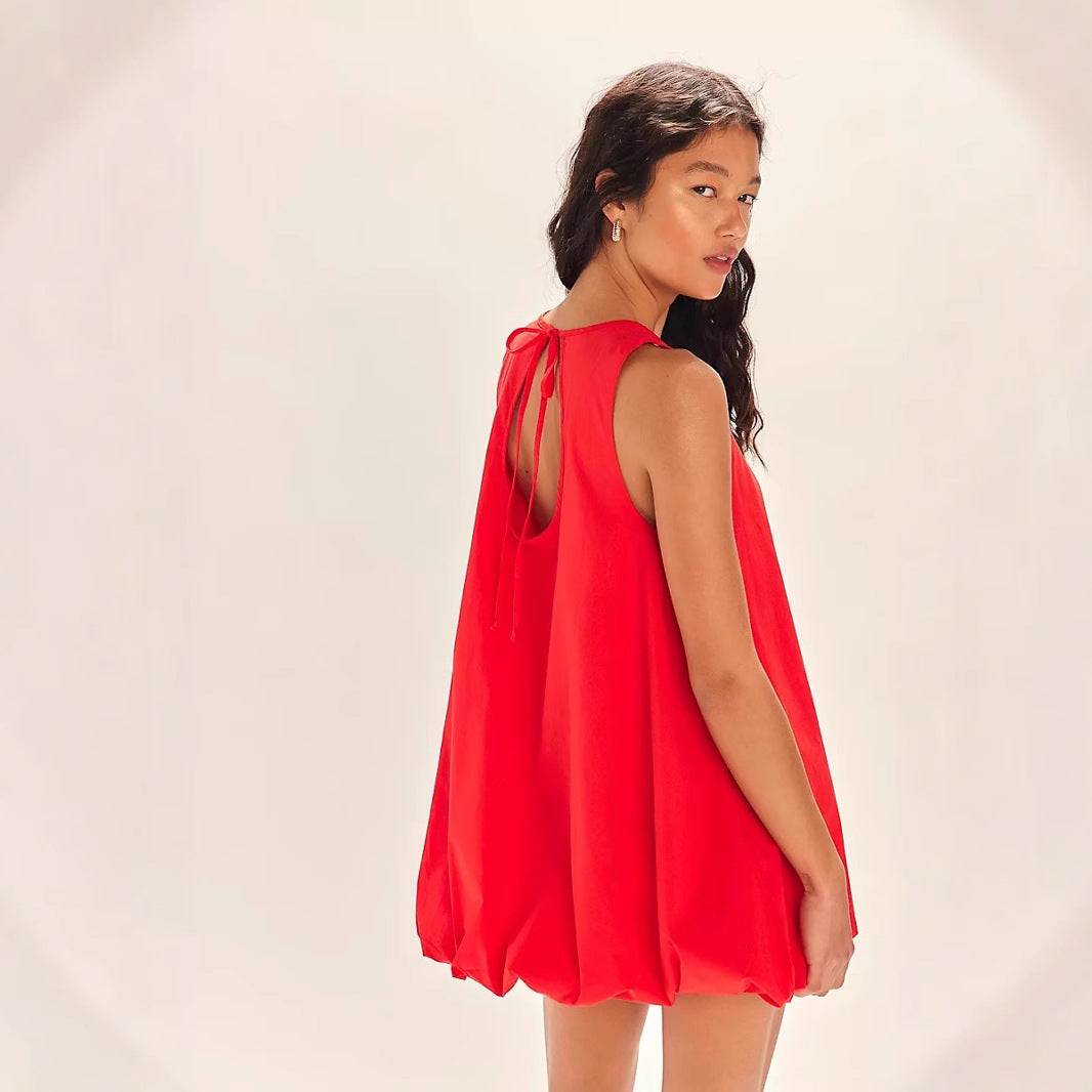 Jessica | Women’s Mini Dress - Cotton Sleeveless Casual - Image 4