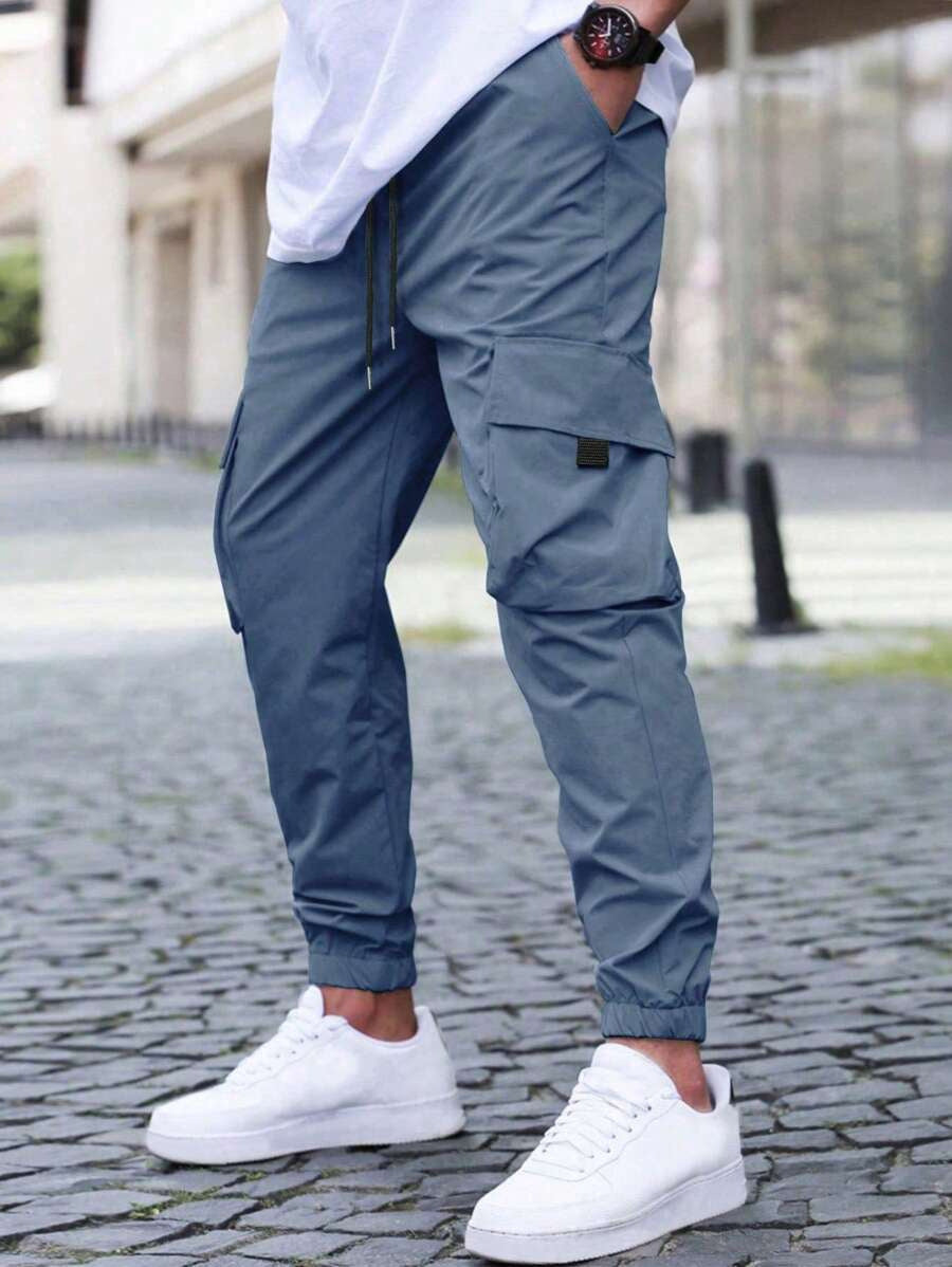 Couture-moda | Men’s Cargo Jogger Pants – Comfortable Cotton Blend – Relaxed Fit – Tapered Leg – Drawstring Waist - Image 3