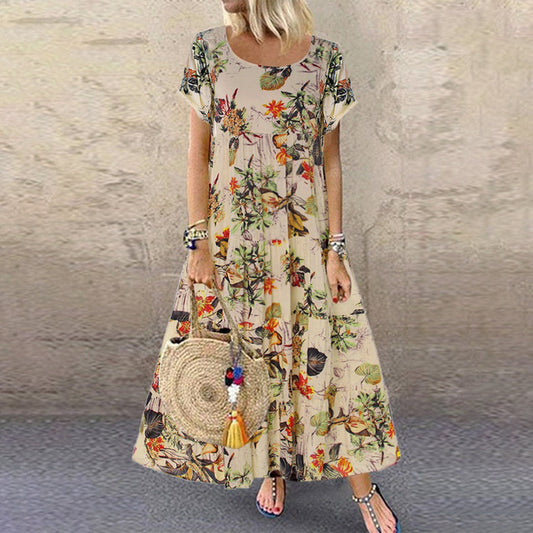 Denise | Elegant A-line Midi Dress with Pockets - Image 1
