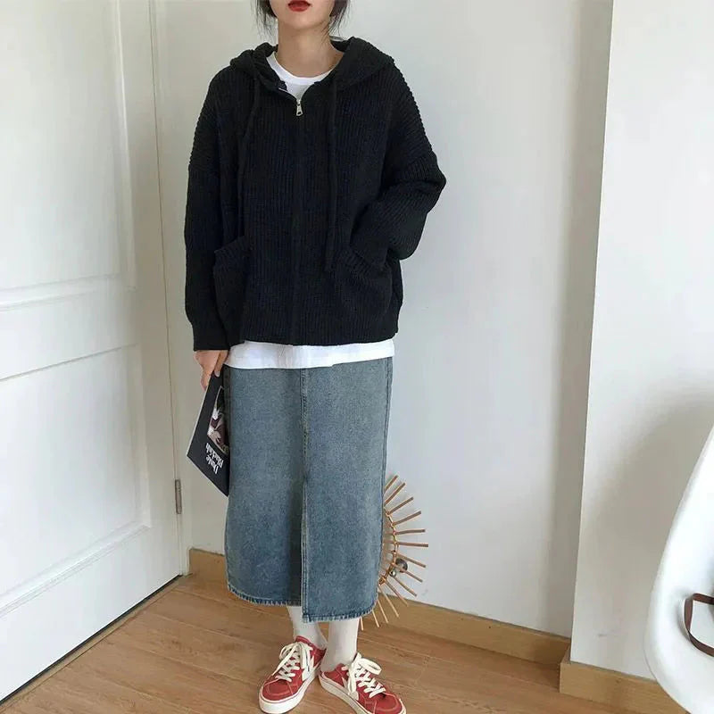 Sofia | Women's Zip-Up Hooded Sweater - Image 2