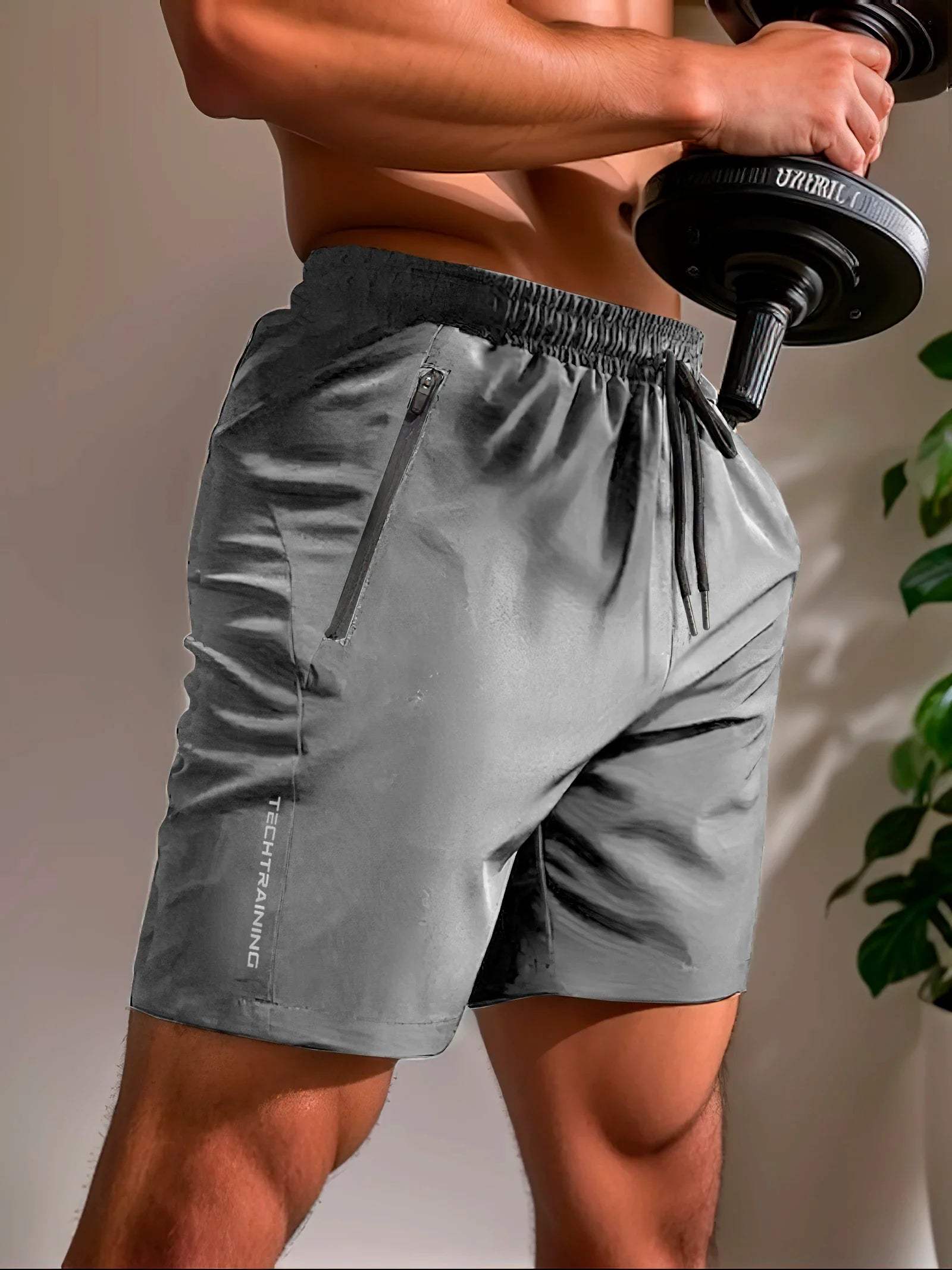 Couture-moda | Lightweight Moisture-Wicking Stretch Shorts with Zip Pocket - Image 4