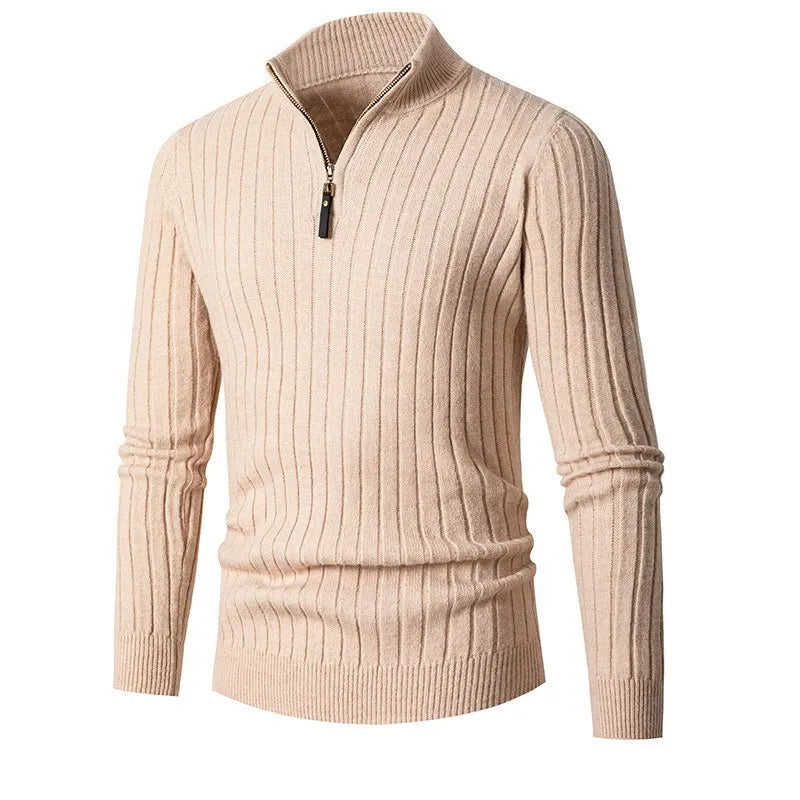Kris | Men's Quarter Zip Slim-Fit Sweater - Image 9