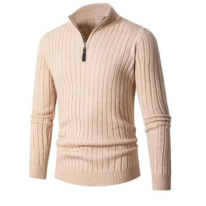 Kris | Men's Quarter Zip Slim-Fit Sweater - Image 9