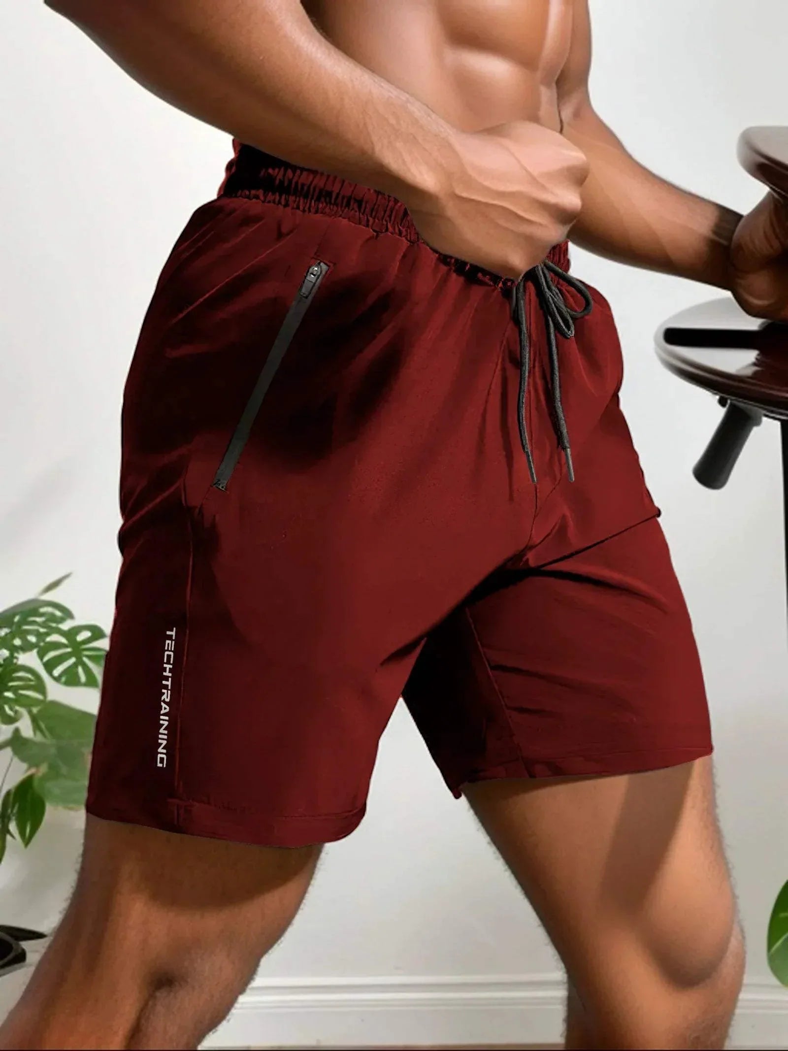 Couture-moda | Lightweight Moisture-Wicking Stretch Shorts with Zip Pocket - Image 8
