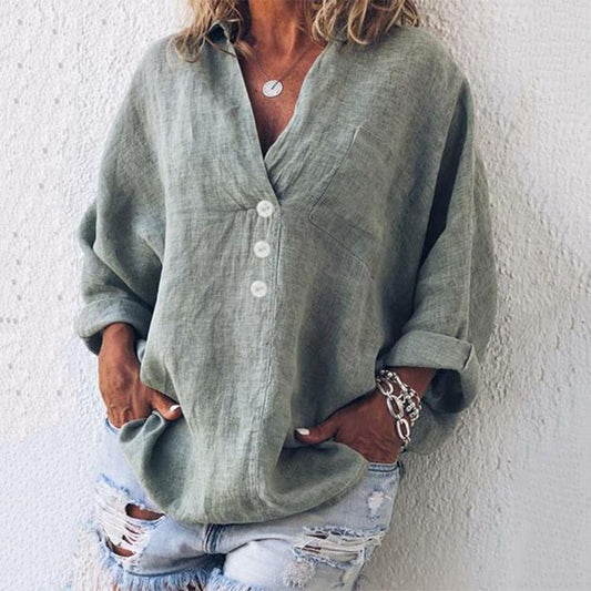 Amy | Casual Elegance V-neck blouse for women - Image 1