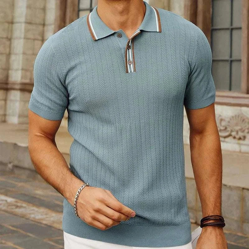 Frederick | Men's Summer Knit Polo – Regular Fit and Comfortable – Project Paris – Stylish Knitwear - Image 2