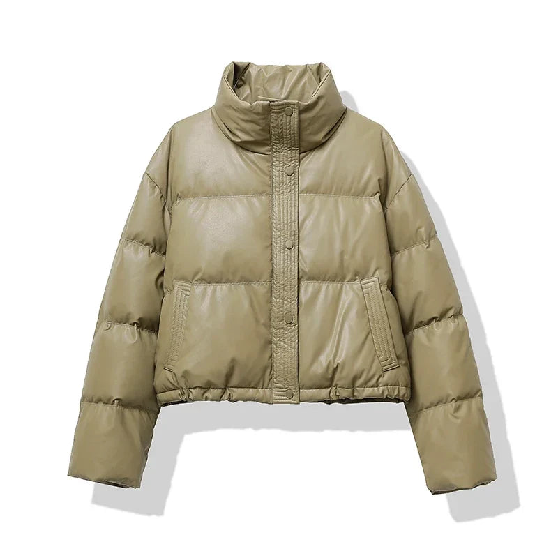 Norma | Women's Cropped Puffer Jacket - Image 3