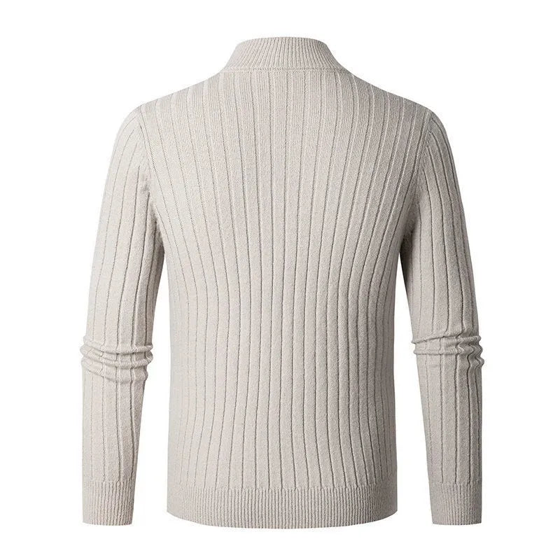 Kris | Men's Quarter Zip Slim-Fit Sweater - Image 3