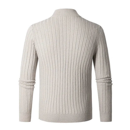 Kris | Men's Quarter Zip Slim-Fit Sweater - Image 3