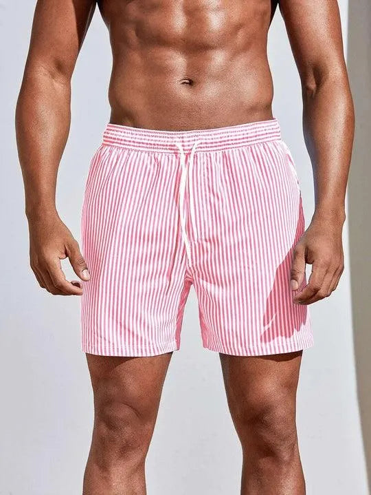 Tony | Stylish Striped Quick-Dry Swim Shorts with Adjustable Drawstring - Image 3