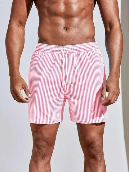 Tony | Stylish Striped Quick-Dry Swim Shorts with Adjustable Drawstring - Image 3