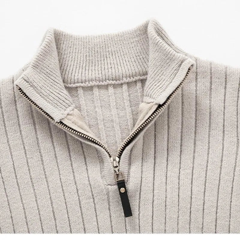 Kris | Men's Quarter Zip Slim-Fit Sweater - Image 2