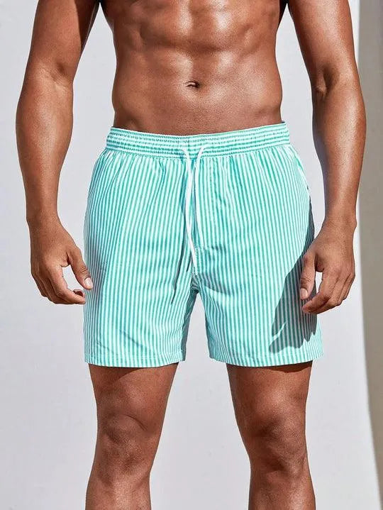 Tony | Stylish Striped Quick-Dry Swim Shorts with Adjustable Drawstring - Image 4