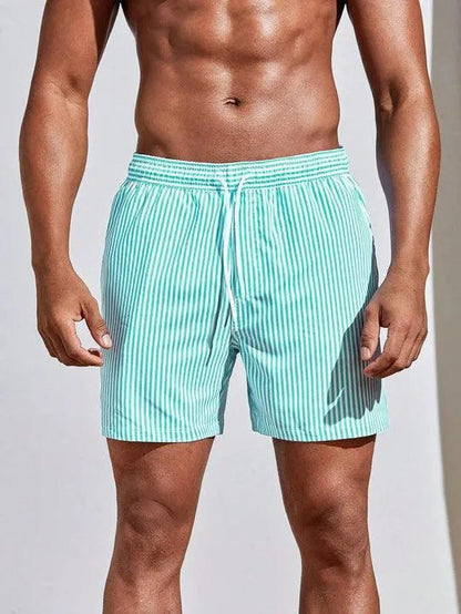Tony | Stylish Striped Quick-Dry Swim Shorts with Adjustable Drawstring - Image 4