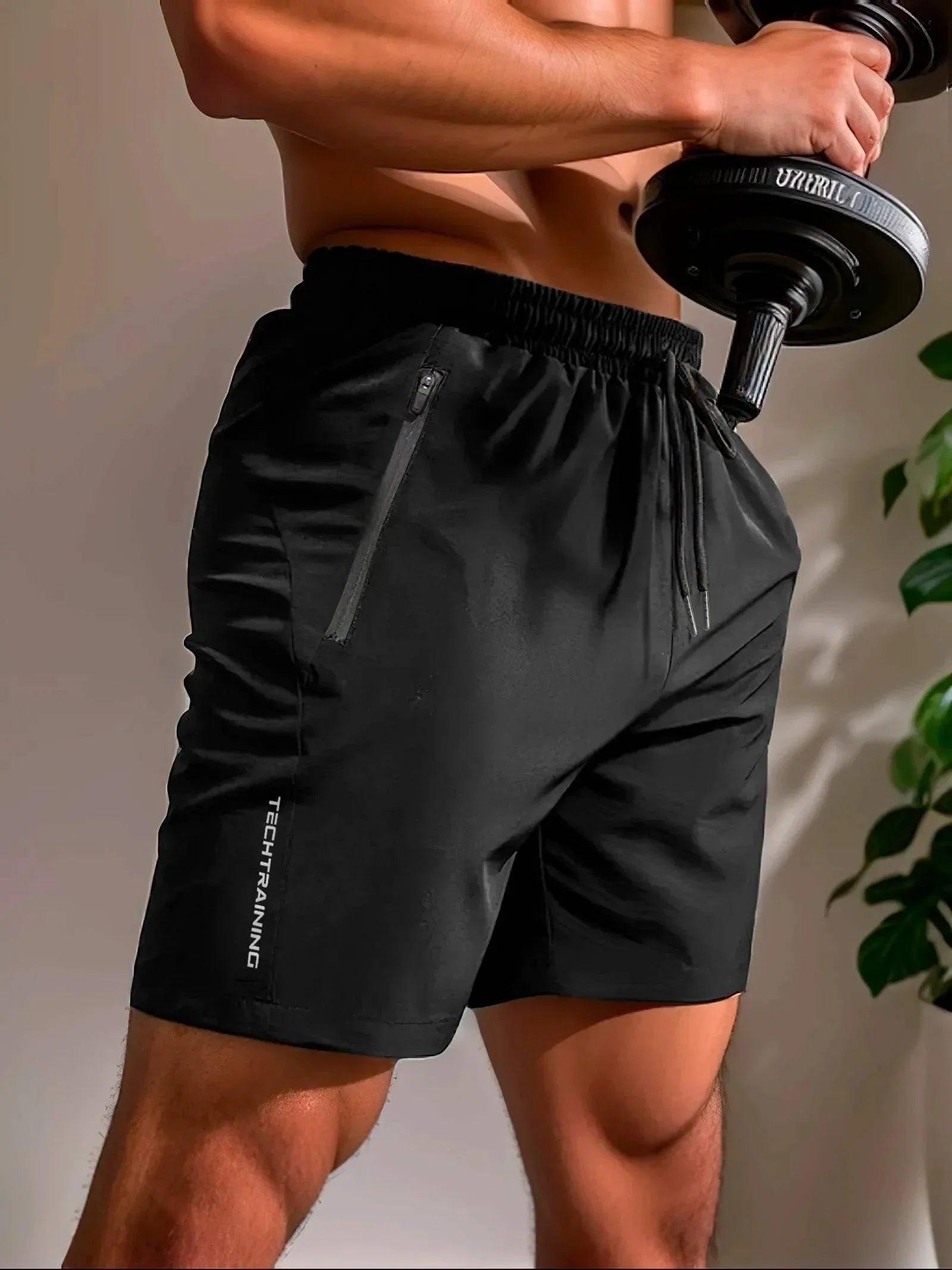 Couture-moda | Lightweight Moisture-Wicking Stretch Shorts with Zip Pocket - Image 3
