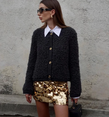 Brianna | Women's Button-Front Textured Cardigan Sweater - Image 4