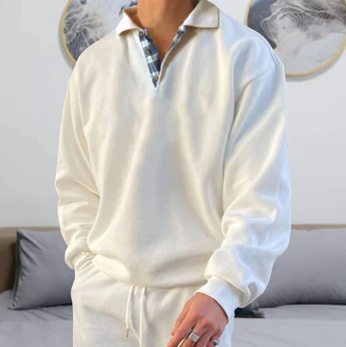 Larry | Soft Polo Sweatshirt for Comfort - Image 1