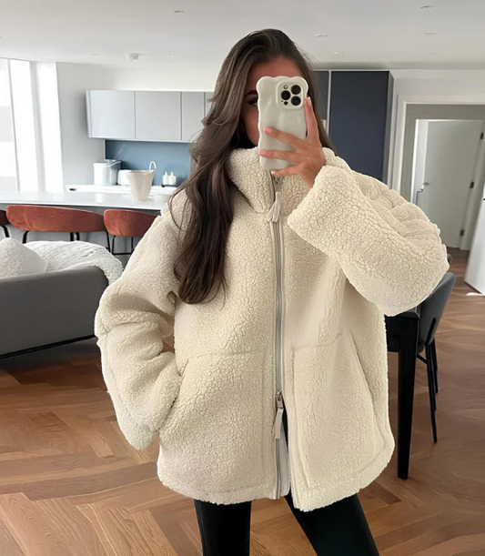Paige | Women's Relaxed Fit Teddy Zip-Up Jacket - Image 1