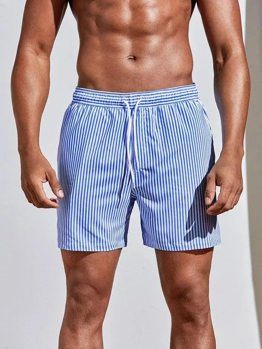 Tony | Stylish Striped Quick-Dry Swim Shorts with Adjustable Drawstring - Image 5
