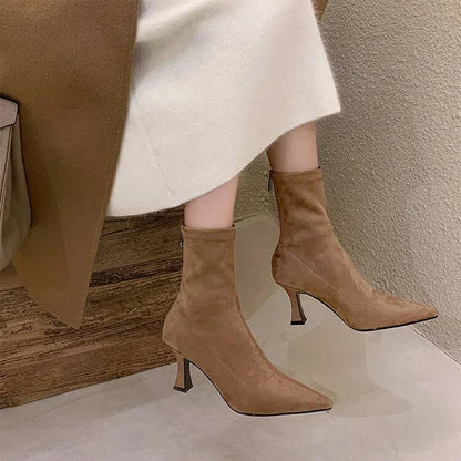 Doris | Women's Pointed Toe Sock Boots - Image 4