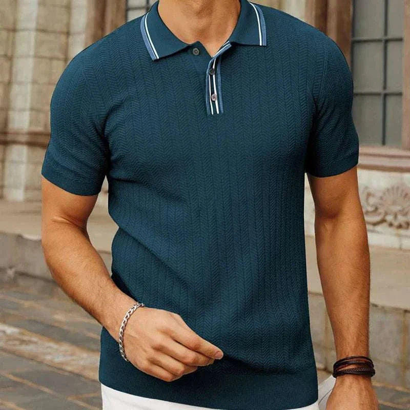 Frederick | Men's Summer Knit Polo – Regular Fit and Comfortable – Project Paris – Stylish Knitwear - Image 3