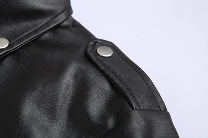 Winston | Men's Belted Leather Motorcycle Jacket - Image 2