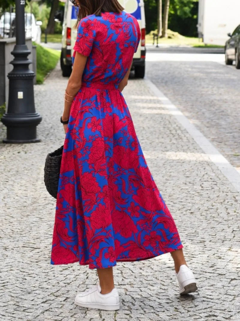 Paige | Elegant Floral Wrap Dress - Image 2
