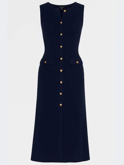 Marilyn | Stylish Midi Dress with Buttons - Image 5