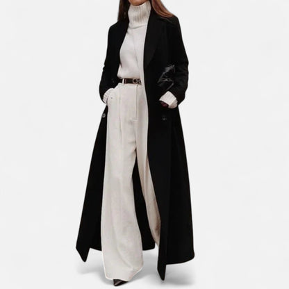 Rita | Women's Long Double-Breasted Coat - Image 2