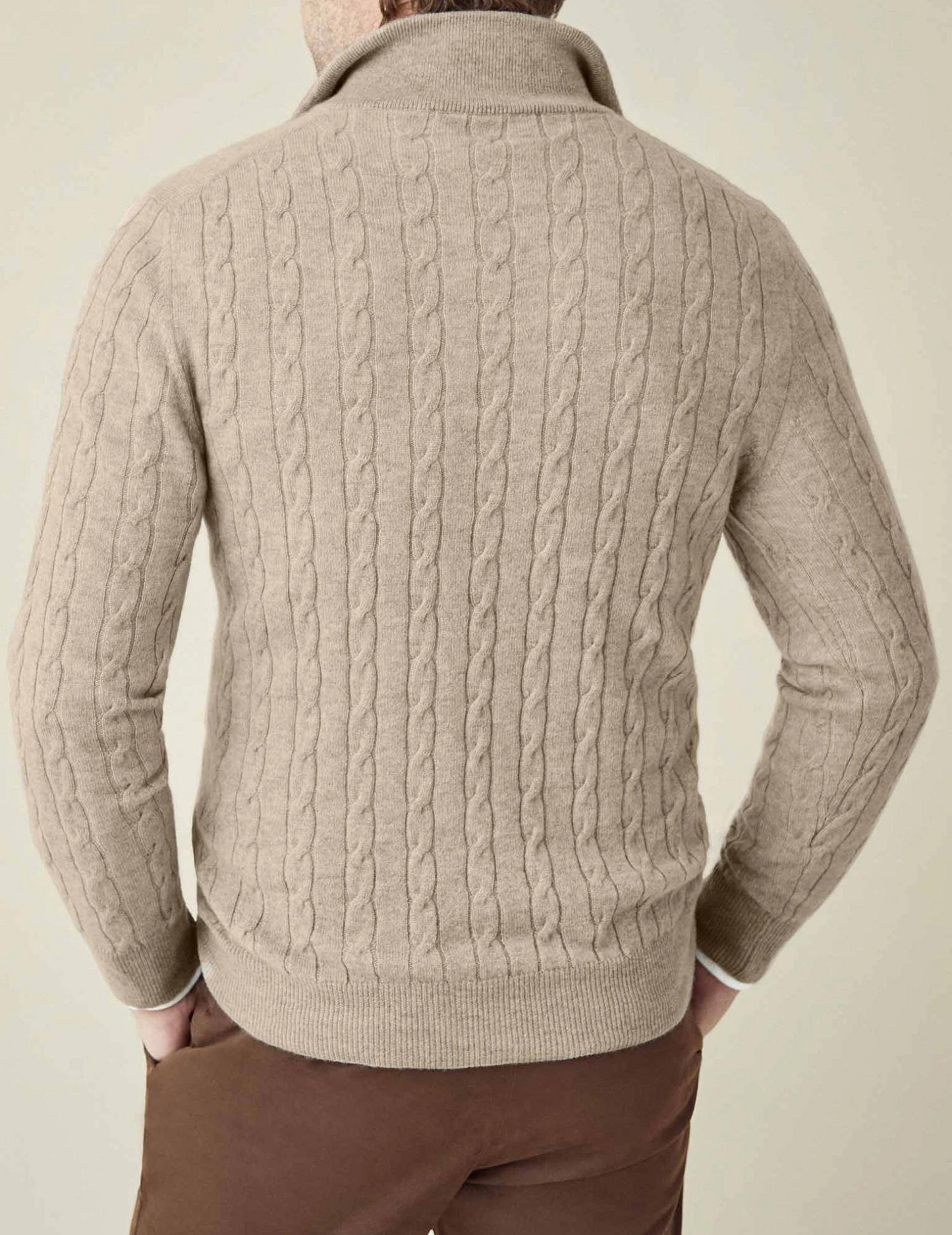 Dawson | Men's Quarter Zip Cable Knit Sweater - Image 13