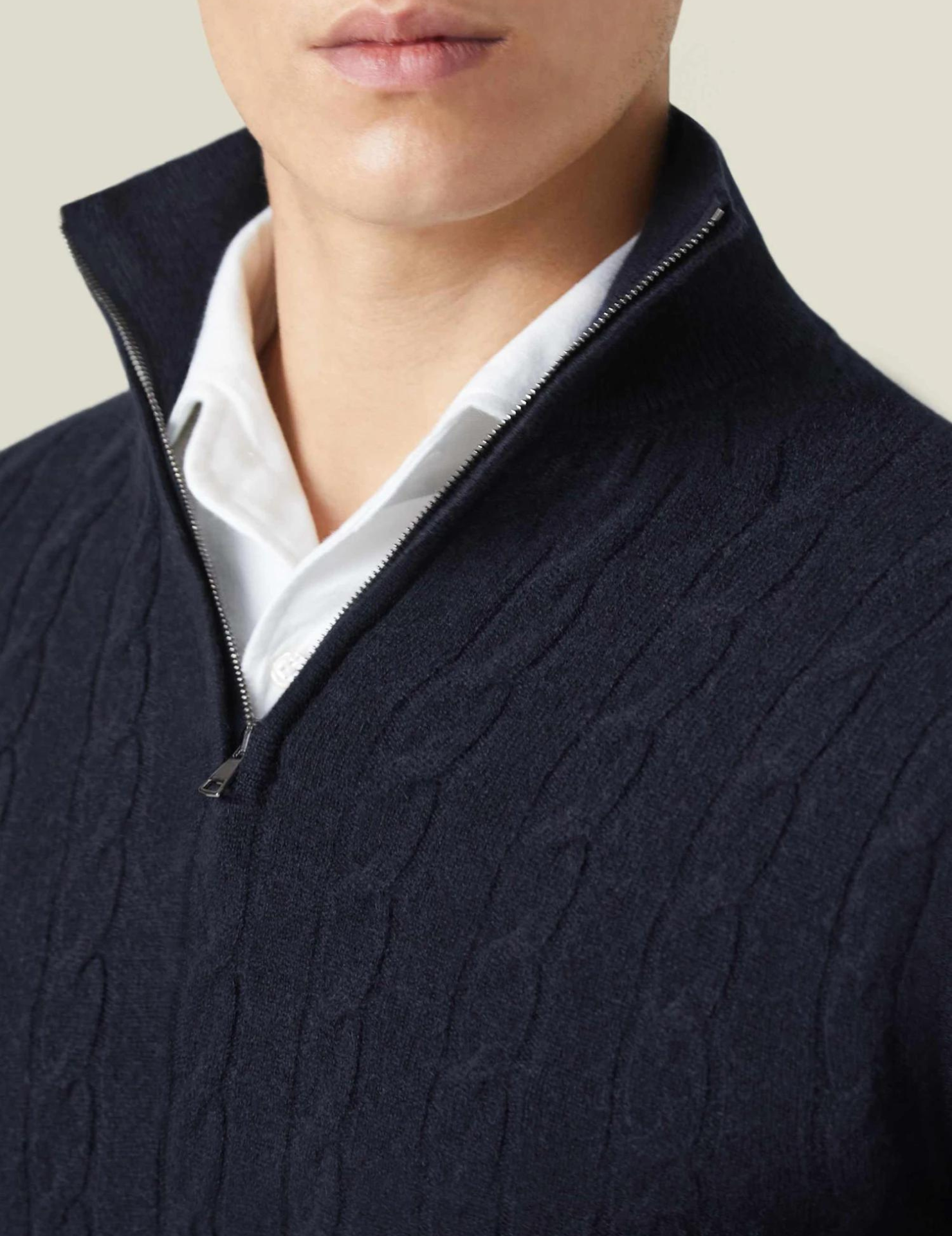 Dawson | Men's Quarter Zip Cable Knit Sweater - Image 5