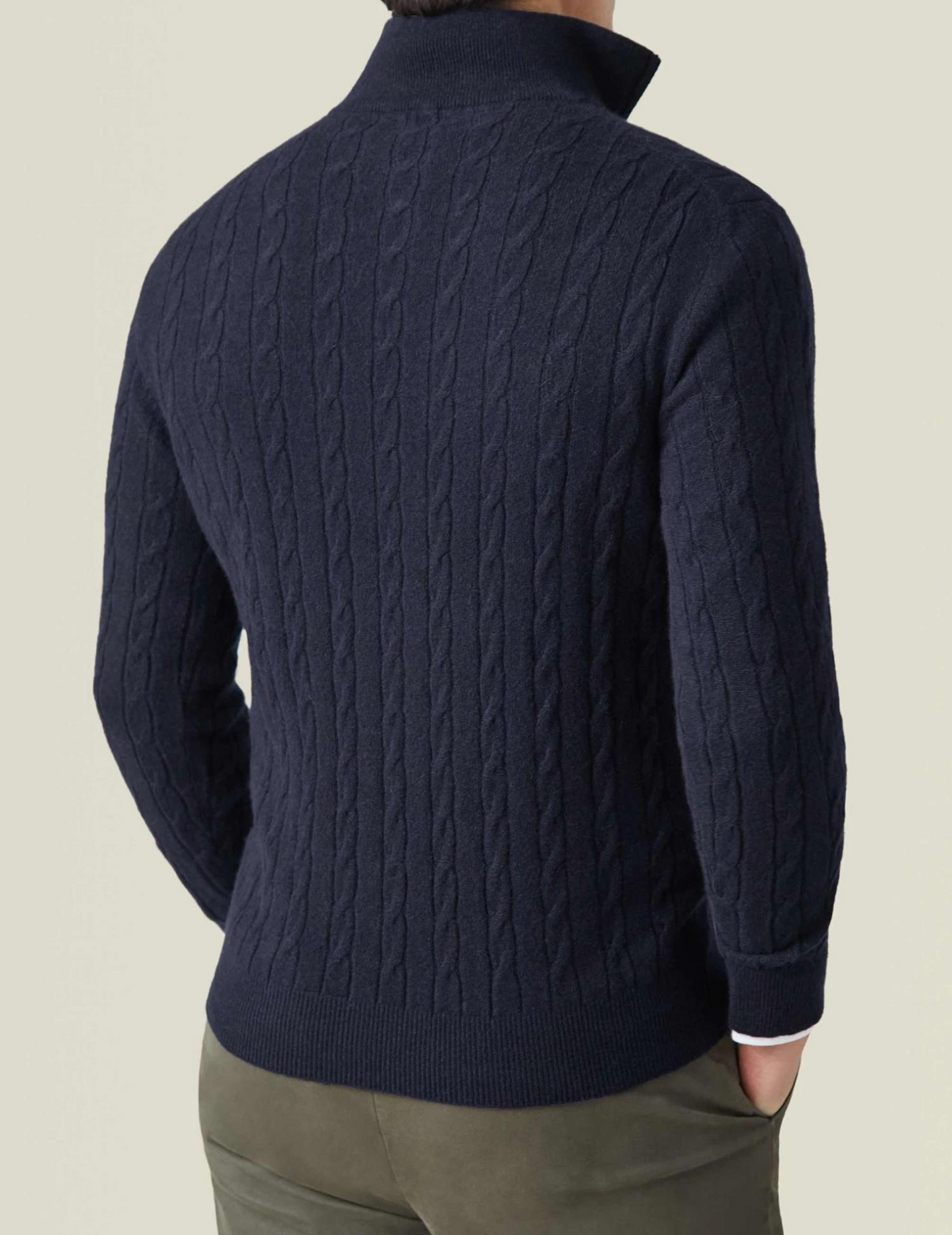 Dawson | Men's Quarter Zip Cable Knit Sweater - Image 7