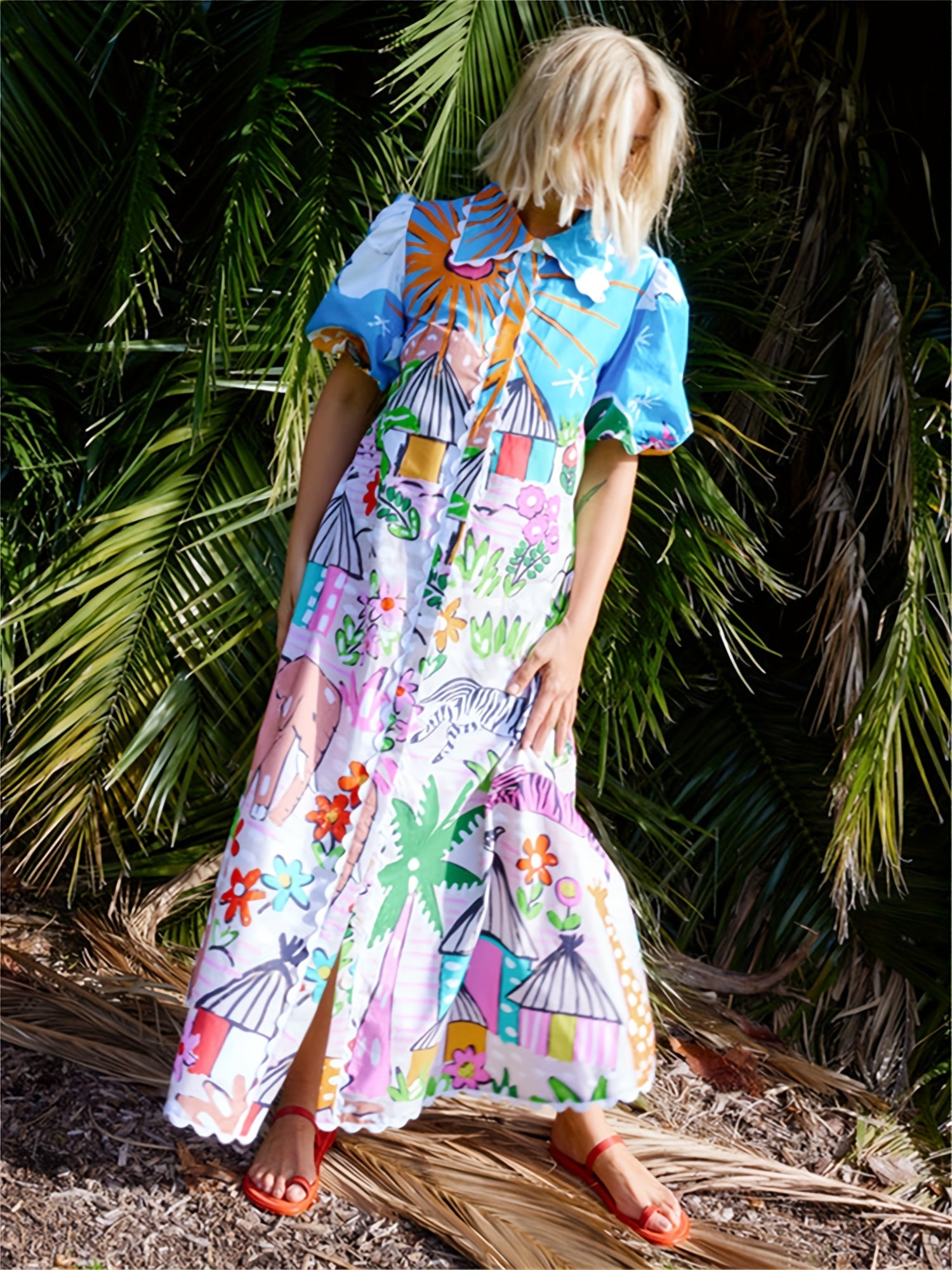 Carolyn | Chic Linen Midi Dress for Summer - Image 10