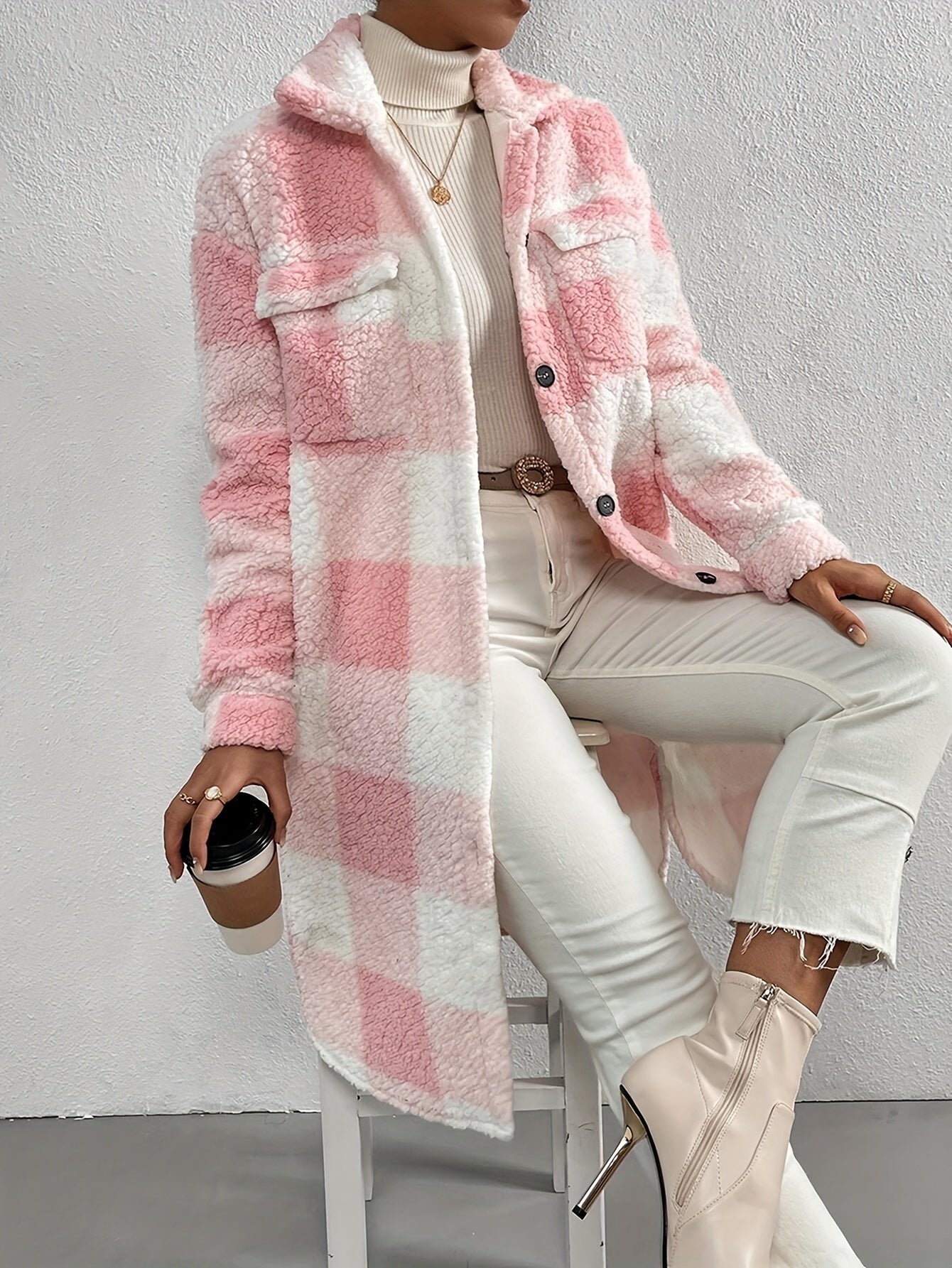 Maureen | Women's Oversized Button-Down Coat - Image 1