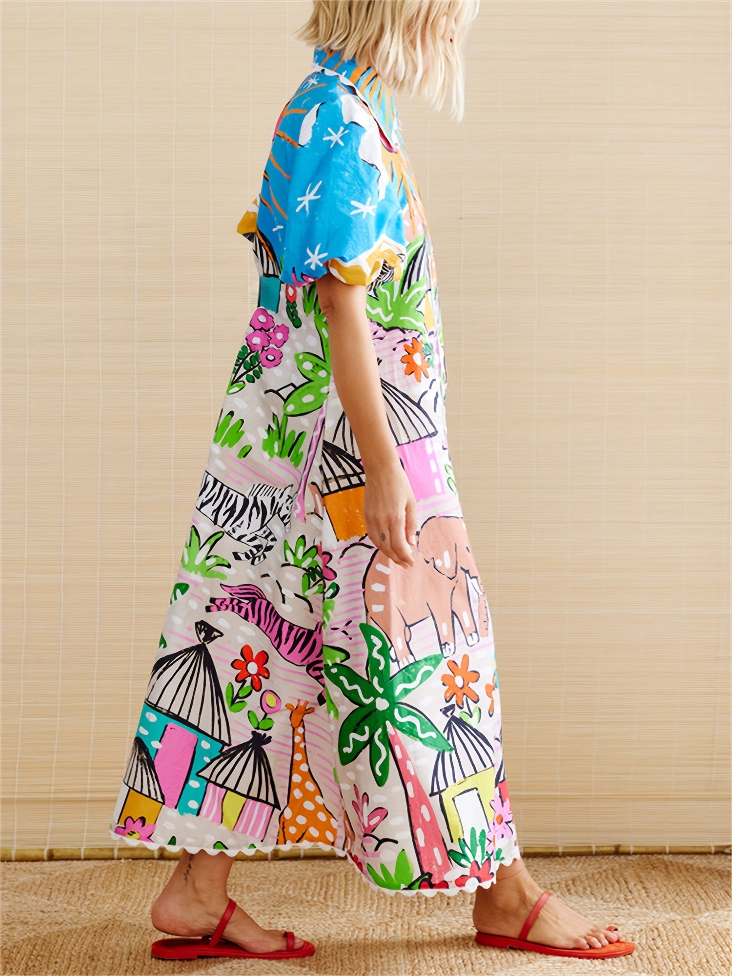 Carolyn | Chic Linen Midi Dress for Summer - Image 6