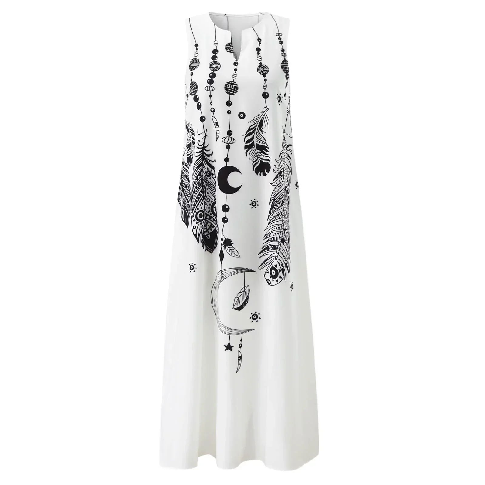 Mia | Sleeveless Butterfly Print Maxi Dress with Pockets - Image 14