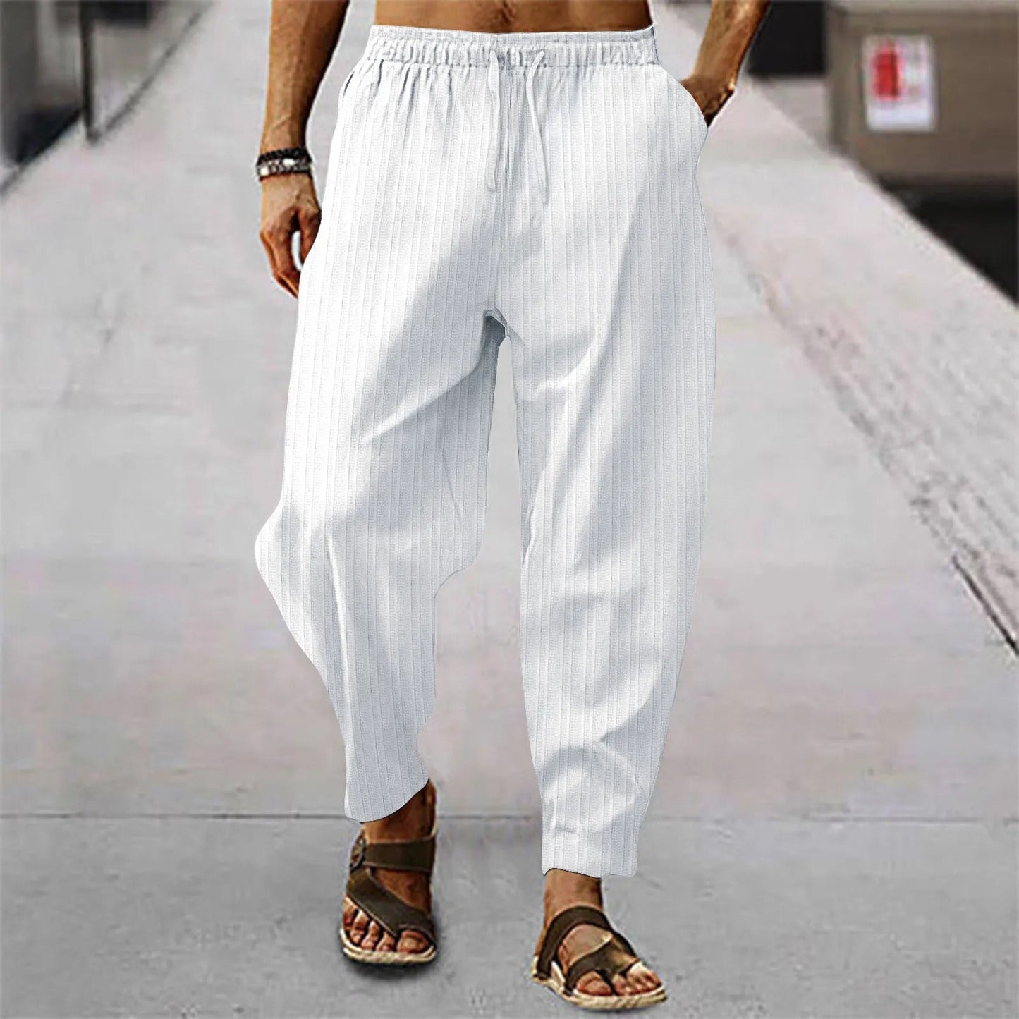 Billy | Cotton Linen Relaxed Pants - Image 1