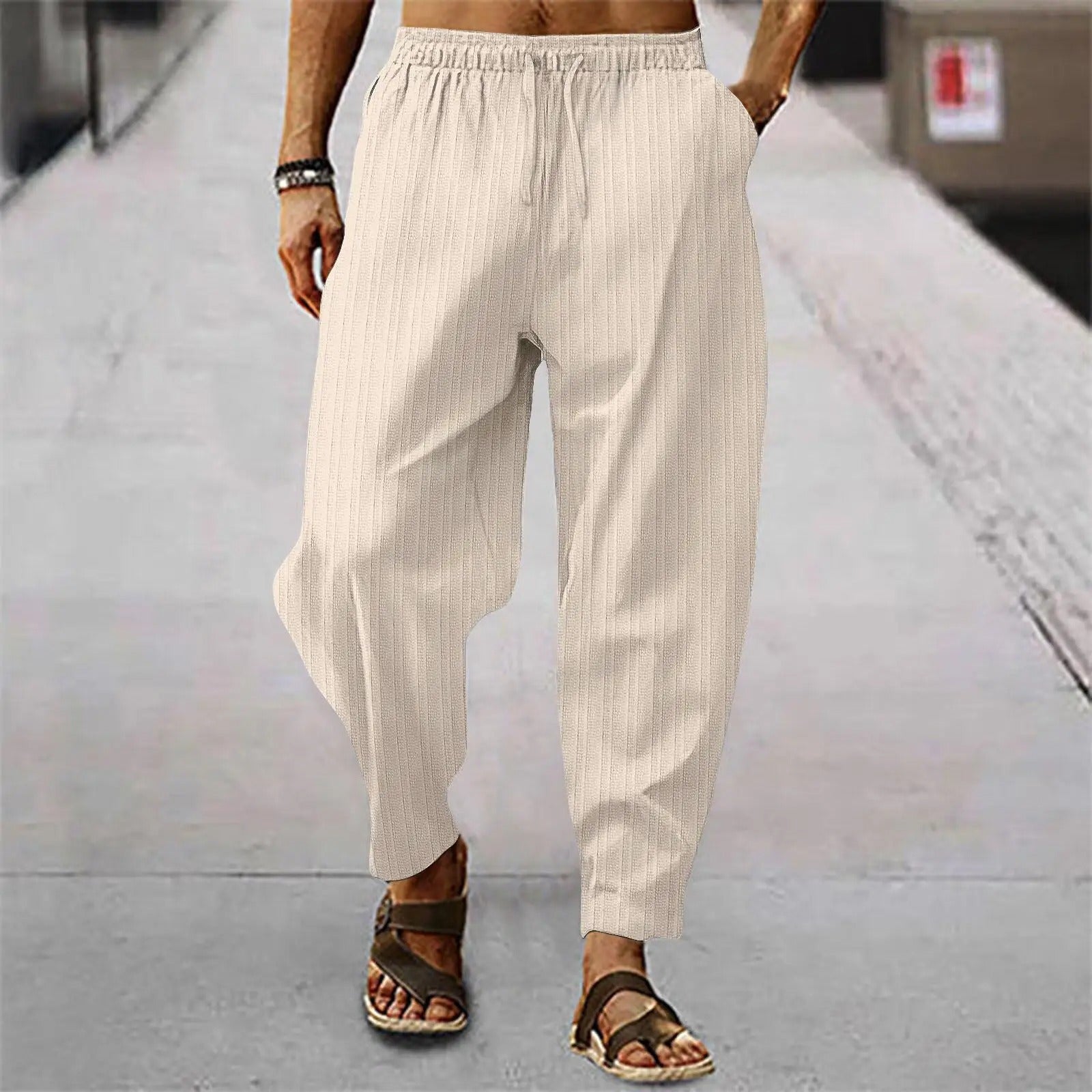 Billy | Cotton Linen Relaxed Pants - Image 3