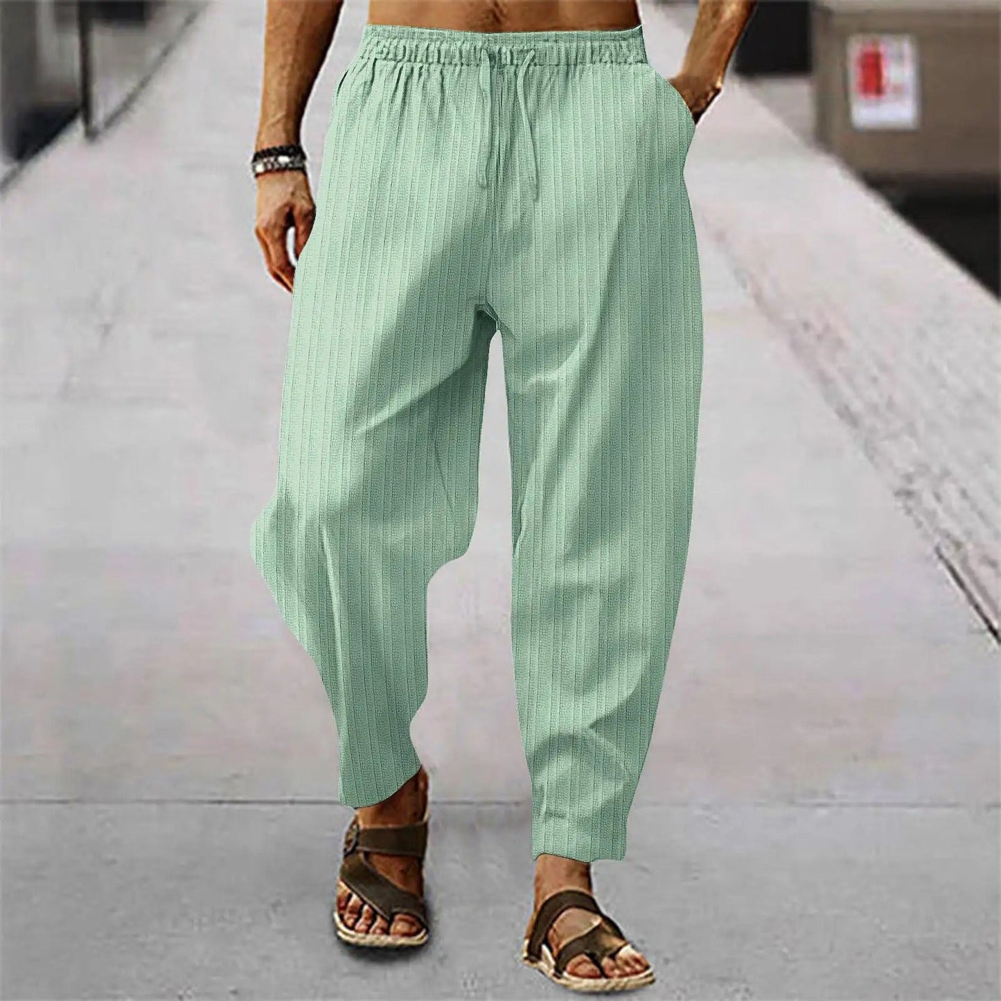 Billy | Cotton Linen Relaxed Pants - Image 5
