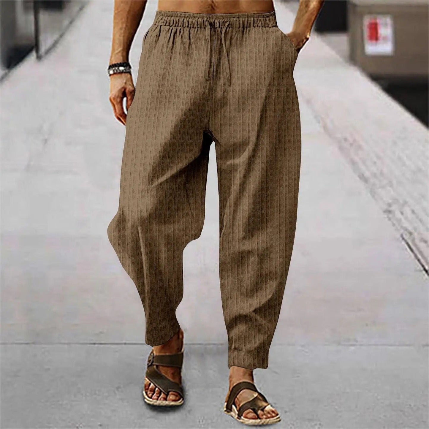 Billy | Cotton Linen Relaxed Pants - Image 6