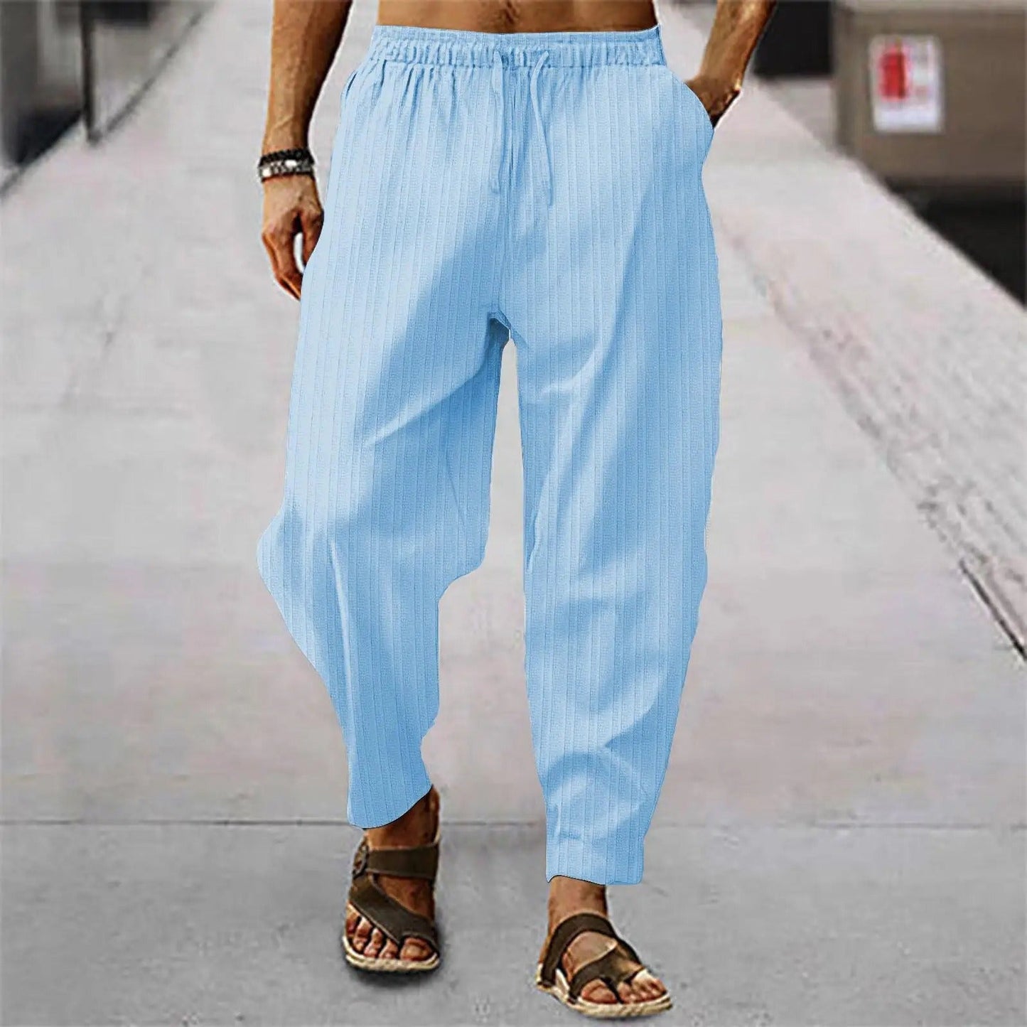Billy | Cotton Linen Relaxed Pants - Image 7
