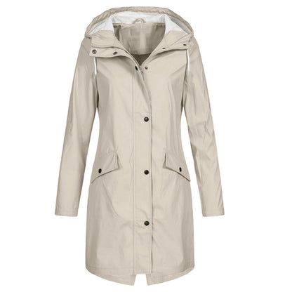 Jocelyn | Women's Hooded Raincoat Coat - Image 2