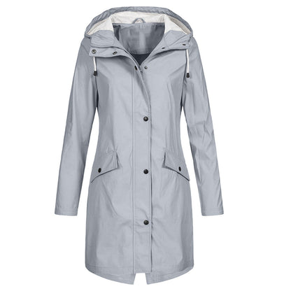 Jocelyn | Women's Hooded Raincoat Coat - Image 3