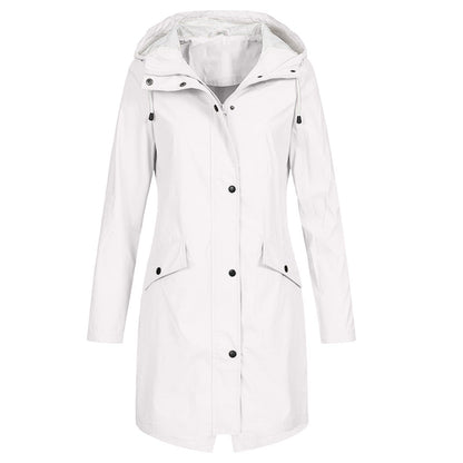 Jocelyn | Women's Hooded Raincoat Coat - Image 5