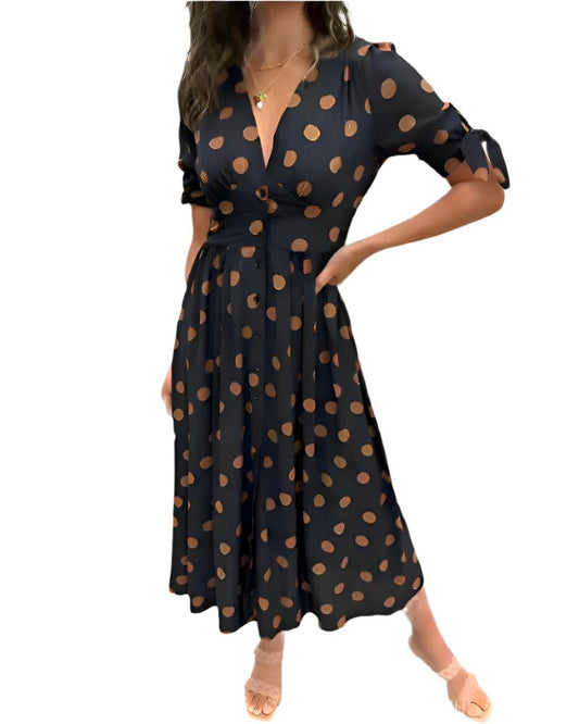 Barbara | Elegant Down Midi Dress - Image 1