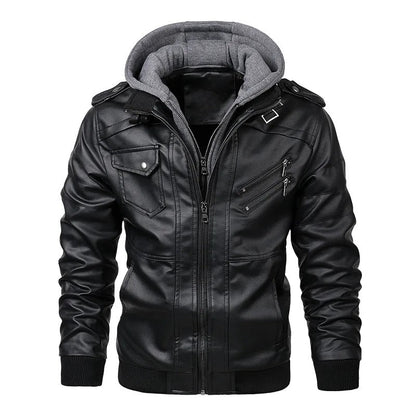 Leonard | Men's Hooded Bomber Jacket - Image 2