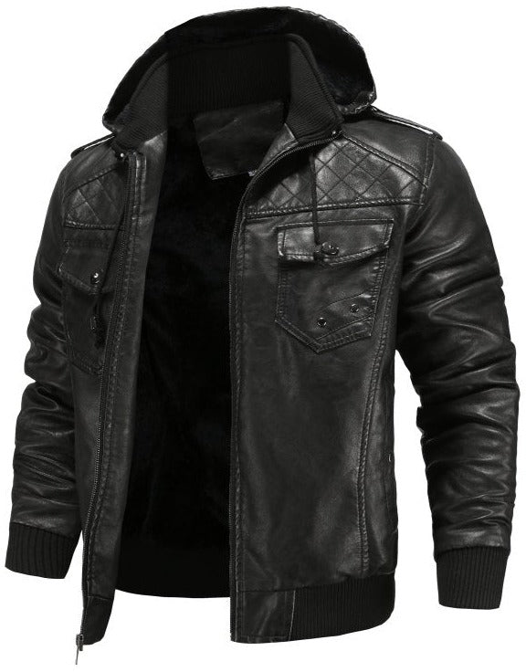 Dorian | Men's Hooded Bomber Jacket - Image 2
