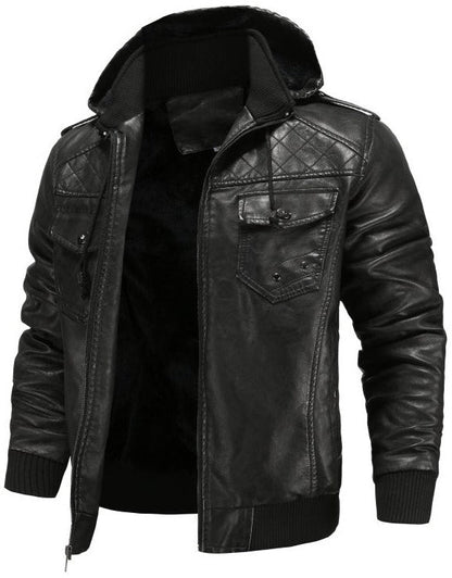 Dorian | Men's Hooded Bomber Jacket - Image 2