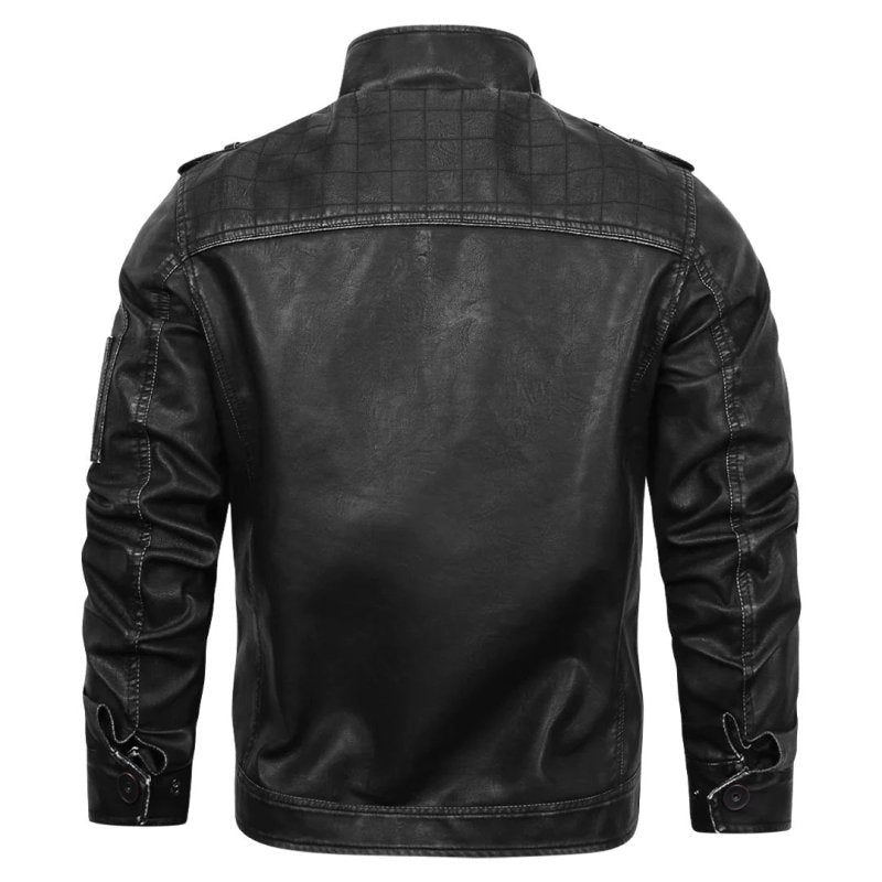 Parker | Men's Slim-Fit Motorcycle Jacket - Image 5