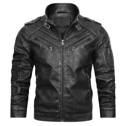 Parker | Men's Slim-Fit Motorcycle Jacket - Image 3